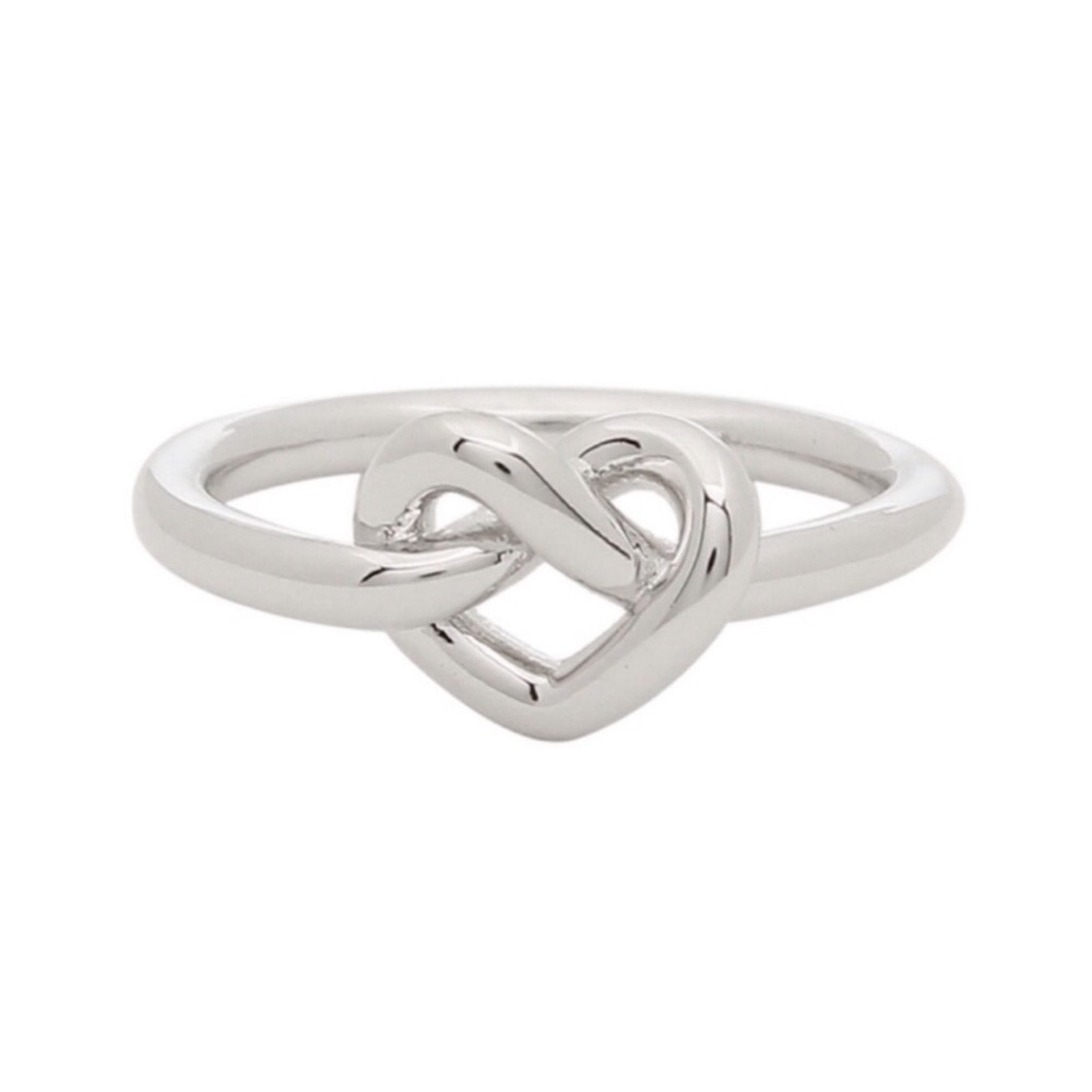 $58 Kate Spade Loves me Knot Heart Ring in silver